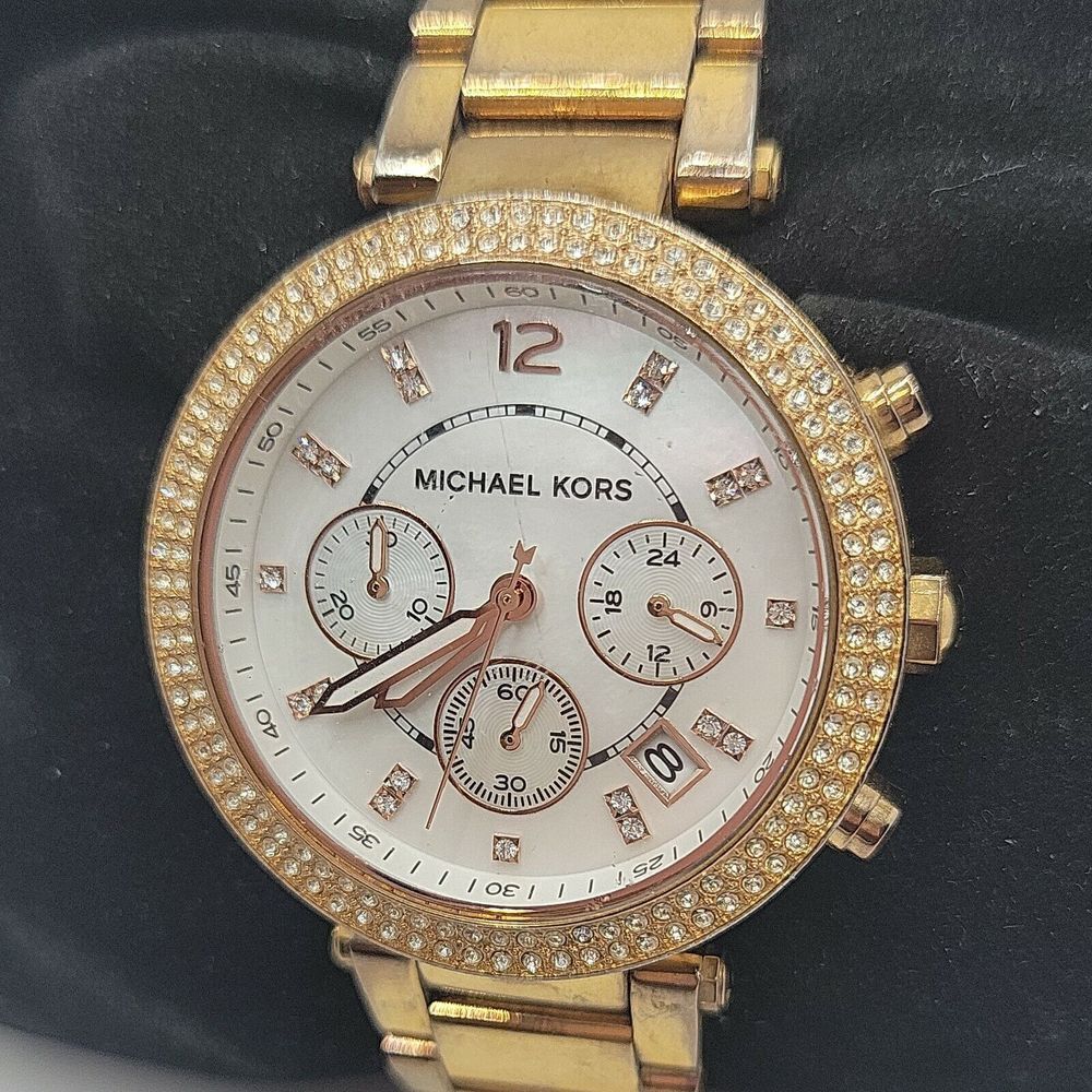 Michael Kors MK5491 Women's Stainless Steel Analog White Dial Quartz Watch BC625 - Picture 2 of 10